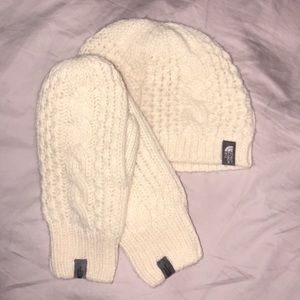The north face hat and glove set